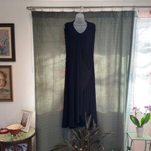 Elegant Simpli Black Knit Sleeveless Maxi Dress Size 12